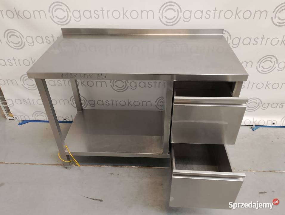 Stół z półką i blokiem 2 szuflad 118x60x85 dolnośląskie Wrocław sprzedam