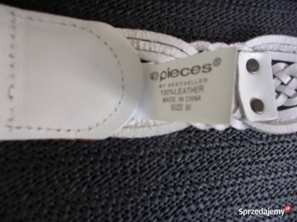 Firmowy pasek damski Pieces skórzany kolor mazowieckie Warszawa