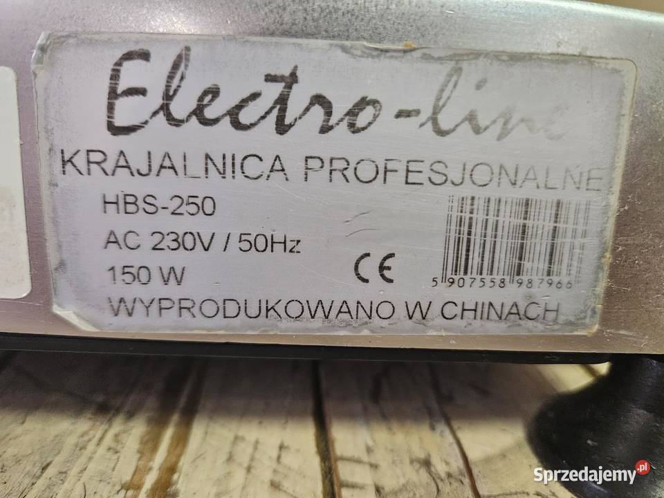 Krajalnica gastronomiczna ELECTROLINE HBS 250 śląskie Pszczyna