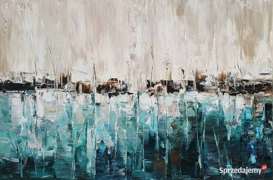 Abstrakcja ręcznie malowana 80x120 Szczecin sprzedam