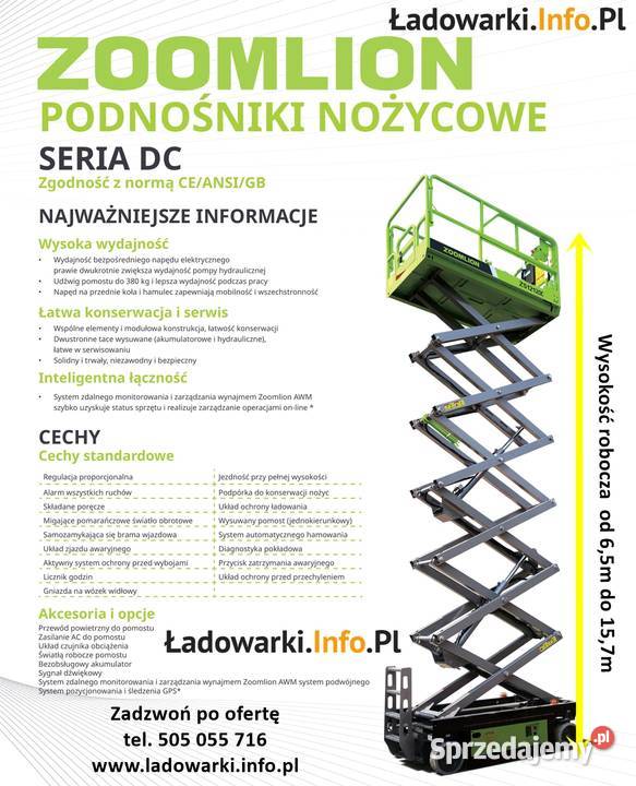 Podnośnik nożycowy Zoomlion ZS1012 118m 350 nowy Poznań