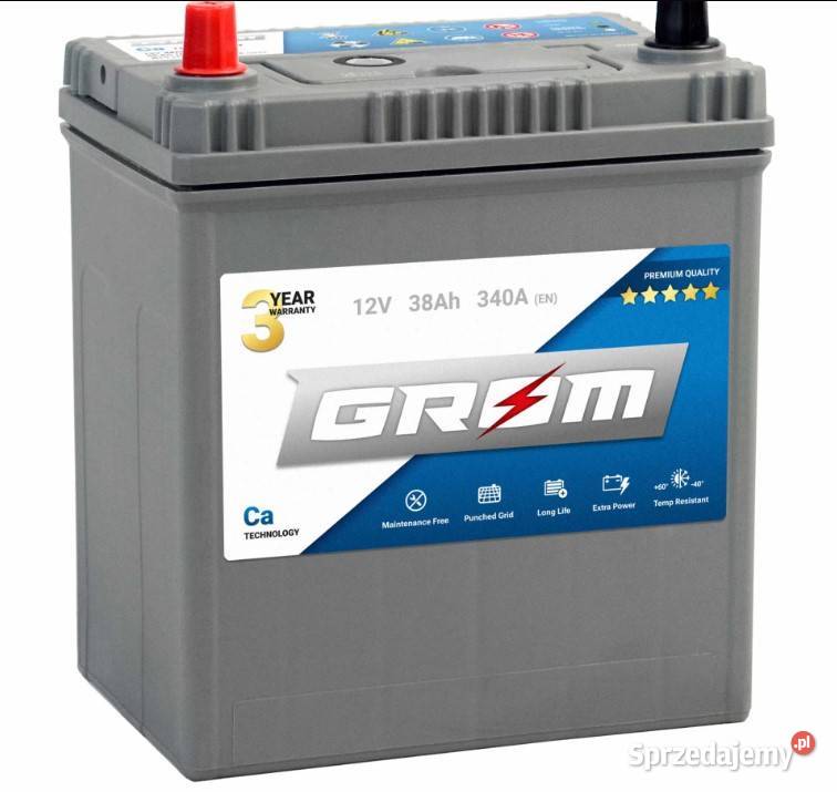 Akumulator GROM Premium 38Ah 340A EN Japan Lewy Akumulatory Wałbrzych sprzedam