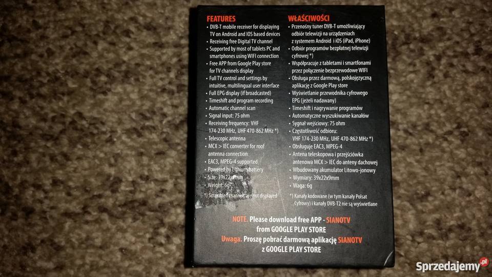 Tuner Mediatech DVBT WIFI TV Gwarancja Warszawa