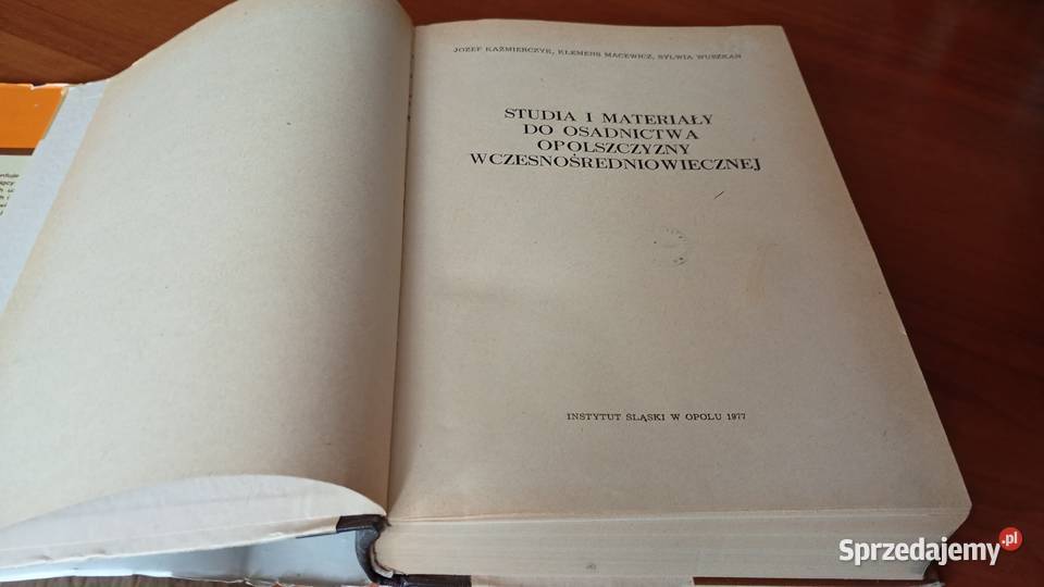 Studia i mat do osadnictwa Opolszczyzny