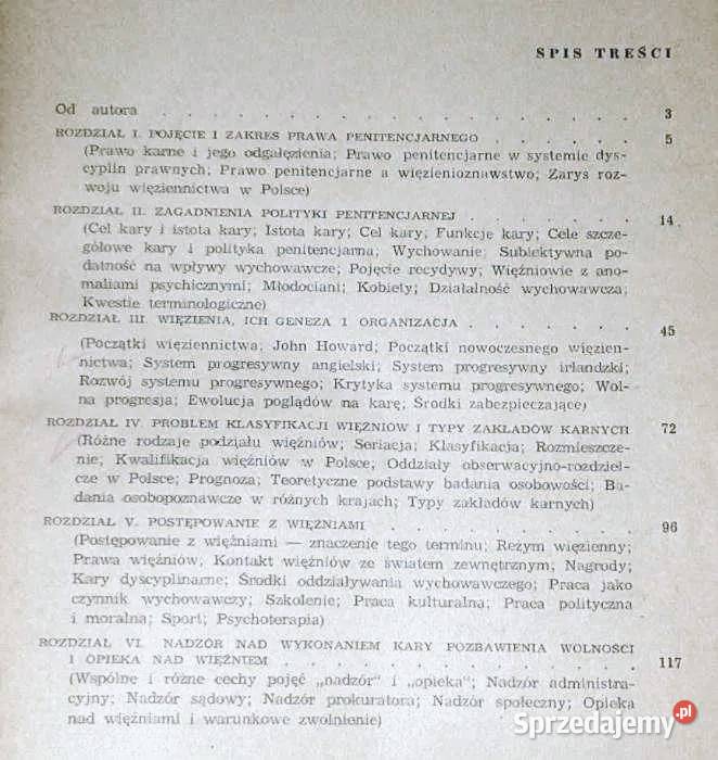 Prawo penitencjarne w zarysie Stanisław Pławski lubelskie Chełm