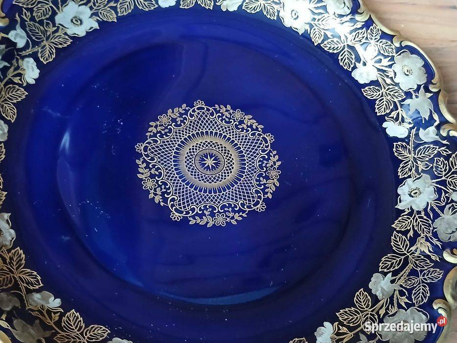 Wielka Patera kobalt ze złotem Hutschenreuther Porcelana i szkło Kraków