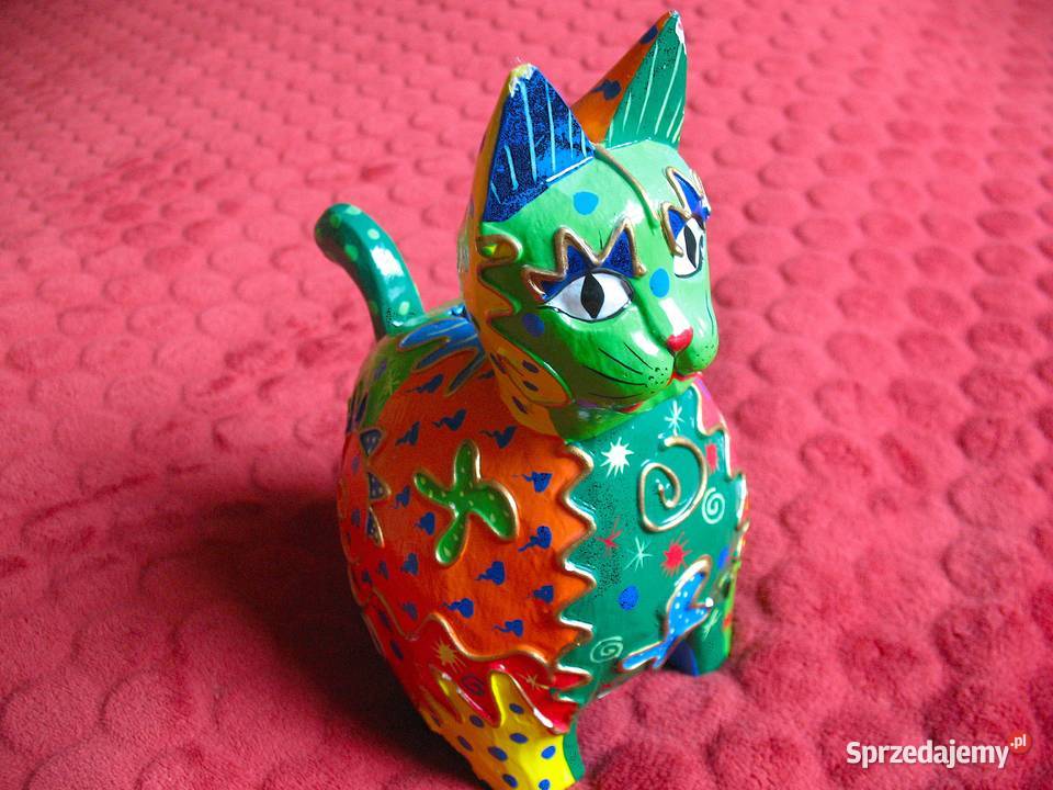 Kot Skarbonka 10 x 13 x 8 Drewniany w mazowieckie Siedlce sprzedam