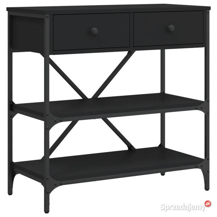 Stolik konsolowy czarny 75x345x75 WM833408 sprzedam