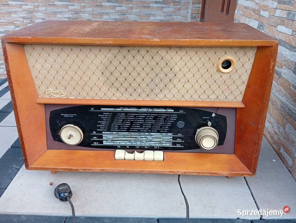 Radio retro drewniane PRL Kielce