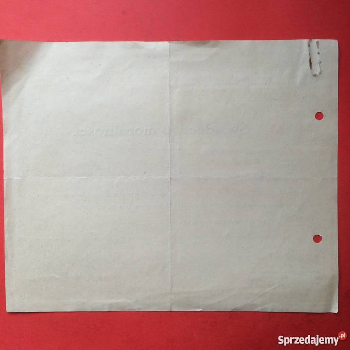 647 Świadectwo Moralności Kordecki zachodniopomorskie Szczecin sprzedam