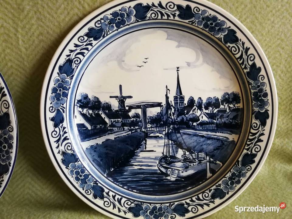 Talerze ścienne Delft Royal Goedewaagen RĘCZNIE zachodniopomorskie