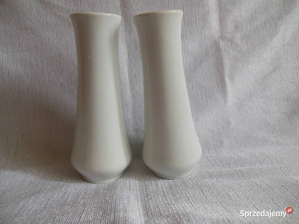Flakoniki białe porcelana 2 PRL Kielce