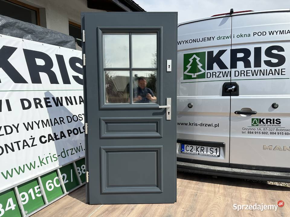 Drzwi drewniane zewnętrze SCHLAGE NA KAŻDY Grzybno