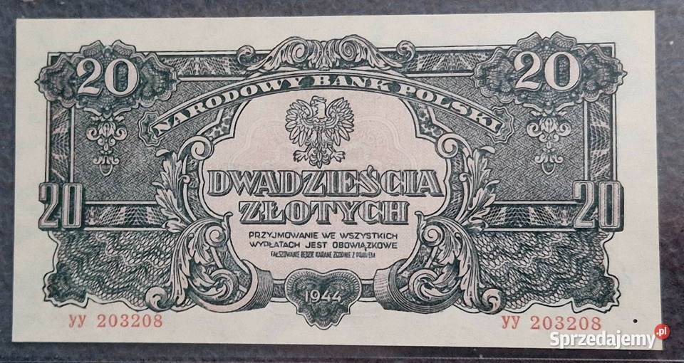 500 20 20 1944 UNC Pozostałe Sosnowiec