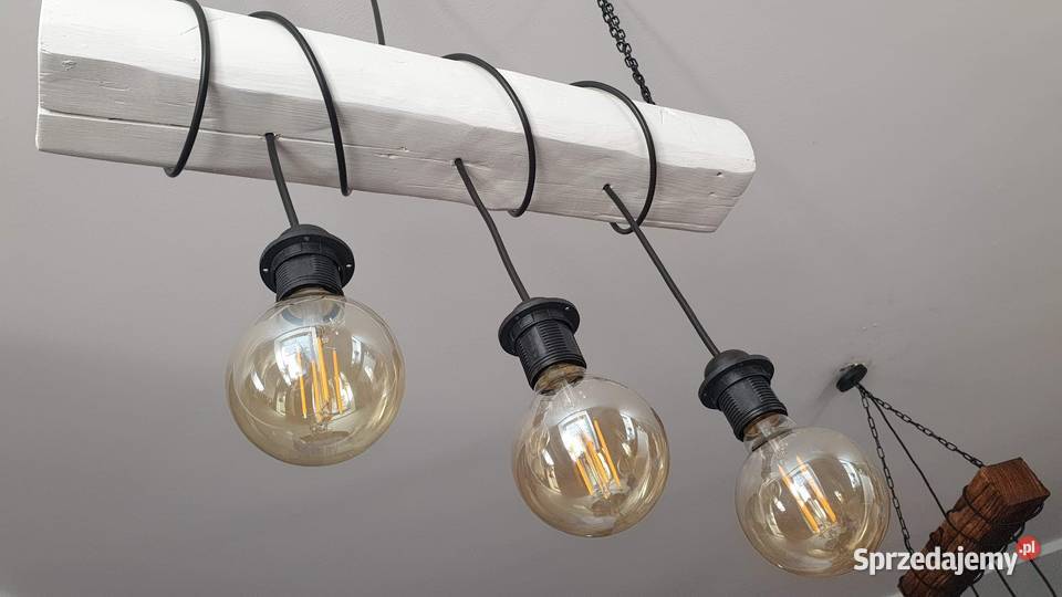 Lampa wisząca stara belka retro vintage Oświetlenie