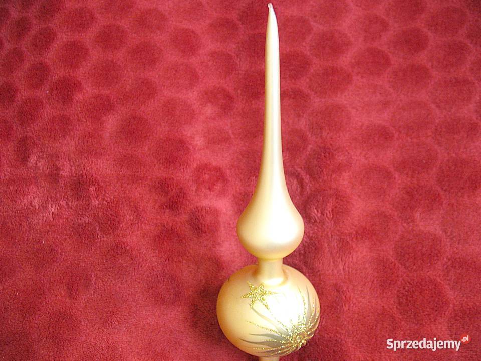 Szpic Czub na choinkę szkło relikt PRL i DDR Siedlce