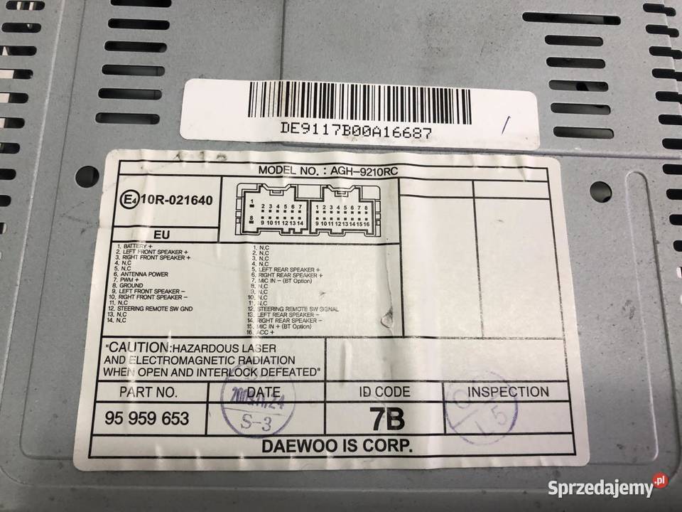 RADIO 95959653 CHEVROLET CAPTIVA I sprzedam