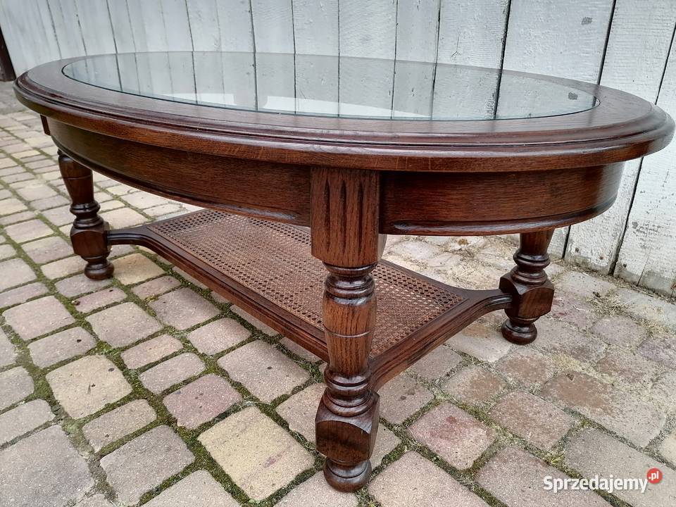 Ława owalna dębowa lubelskie Wąwolnica