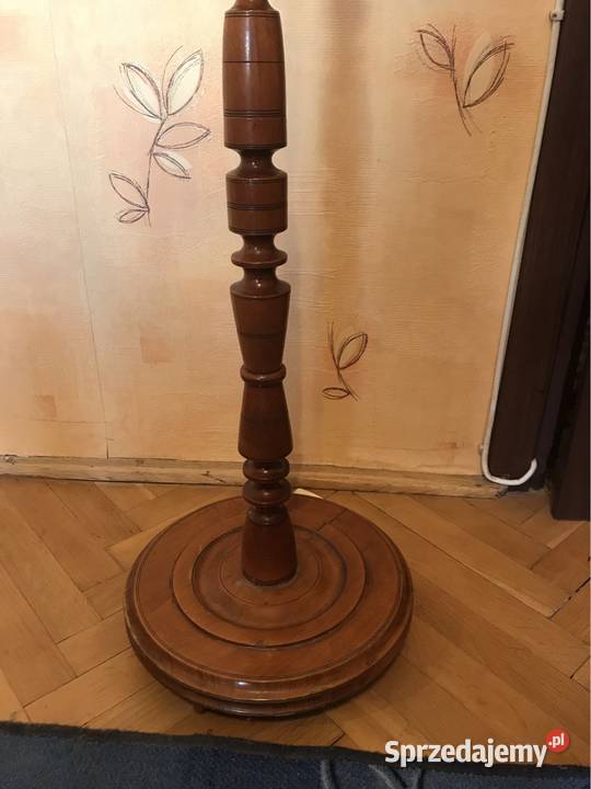 Lampa podłogowa z abażurem dawny PRL