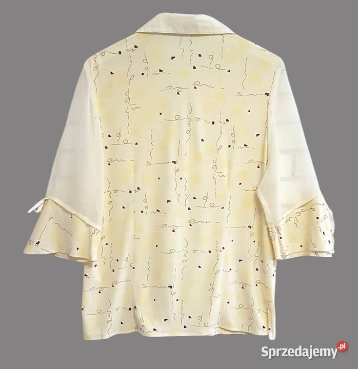 Damska bluzka wzorzysta żółta krótki rękawów Chrzanów sprzedam