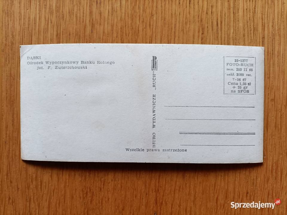 DĄBKI OŚRODEK WYPOCZYNKOWY BANKU ROLNEGO Pocztówki i karty telefoniczne Piszczac