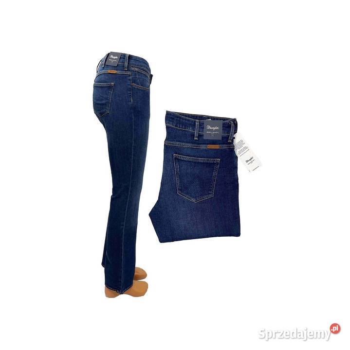 Spodnie damskie Wrangler Avery Bootcut W30 L34 niebieski warmińsko-mazurskie sprzedam
