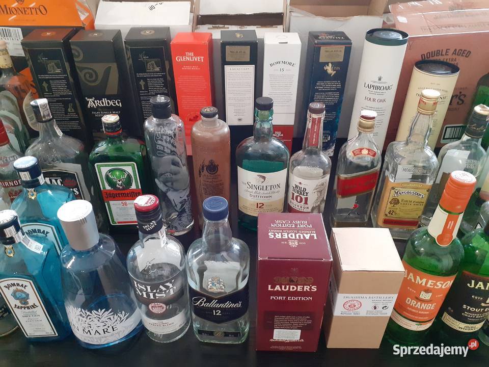 Butelki szklane Whisky Gin Wino Rum Liker Warszawa