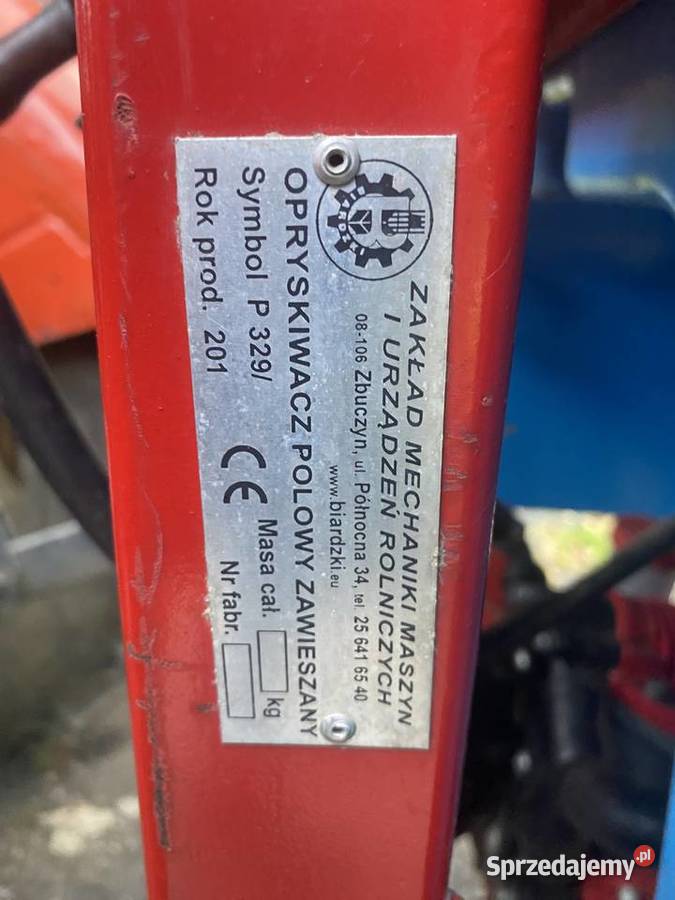 Opryskiwacz Biardzki 1000l Zawieszane Rączyna