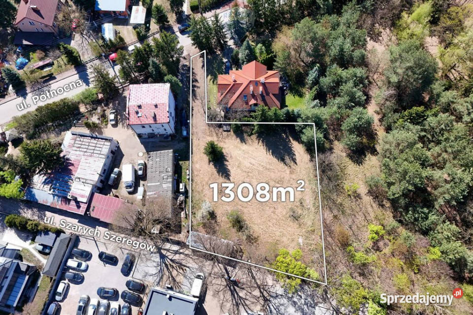 Działka 1305m2 Milanówek siatka