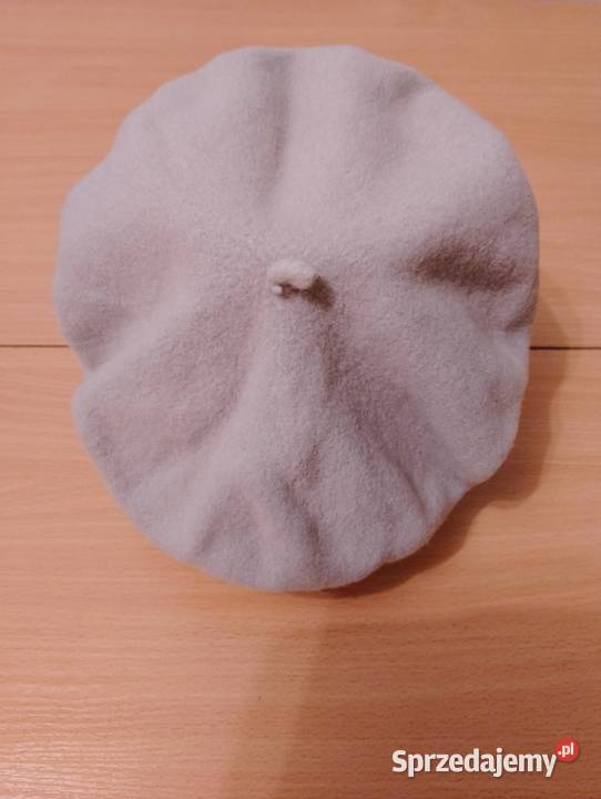 BERET szary z antenką nakrycie głowy vintage Dla kobiet Złotniki
