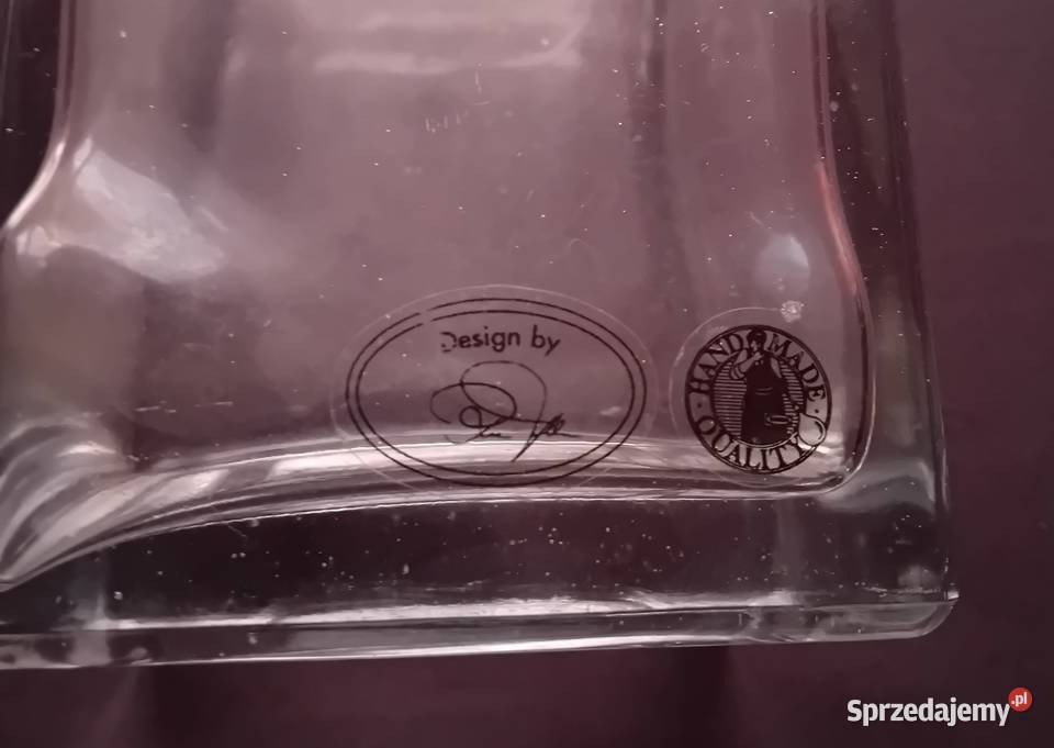 Kryształowa karafka do whisky ręcznie formowana Koźminek