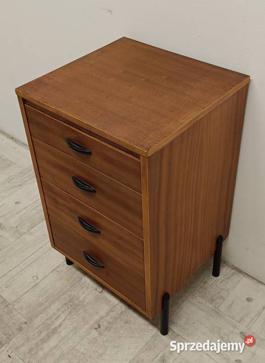 komoda z szufladami szafka PRL loft design lata łódzkie Radomsko
