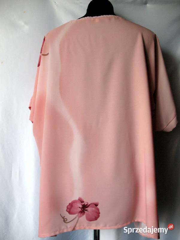 Modna bluzka kimono 48 biust 140 różowy Bluzki i koszule Siedlce sprzedam