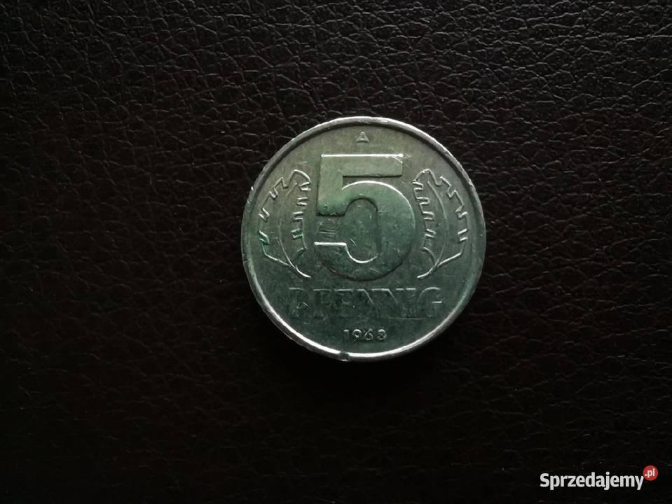 Moneta 5 PFENING 1968 mazowieckie Ząbki