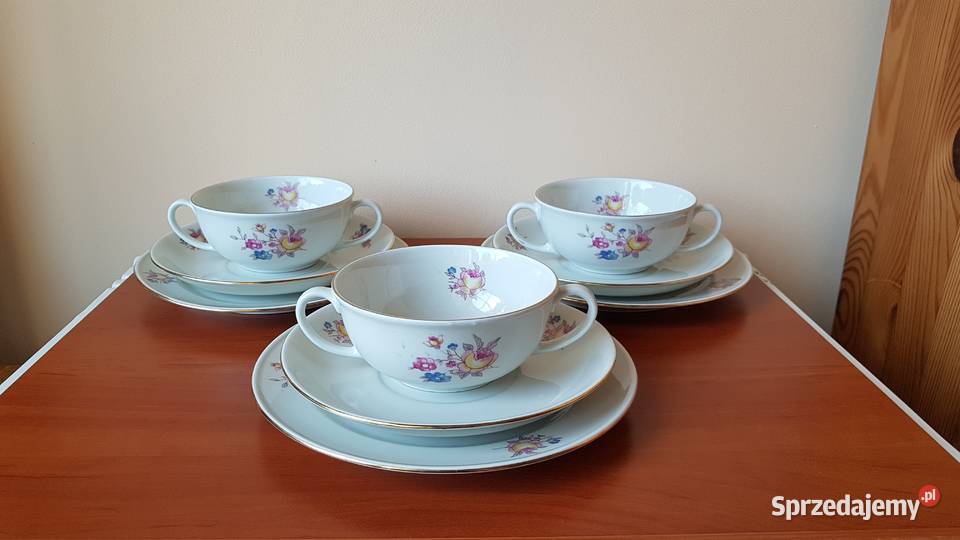 Trio bulionówka spodeczek talerzyk Koenigszelt Dąbrowa Górnicza sprzedam
