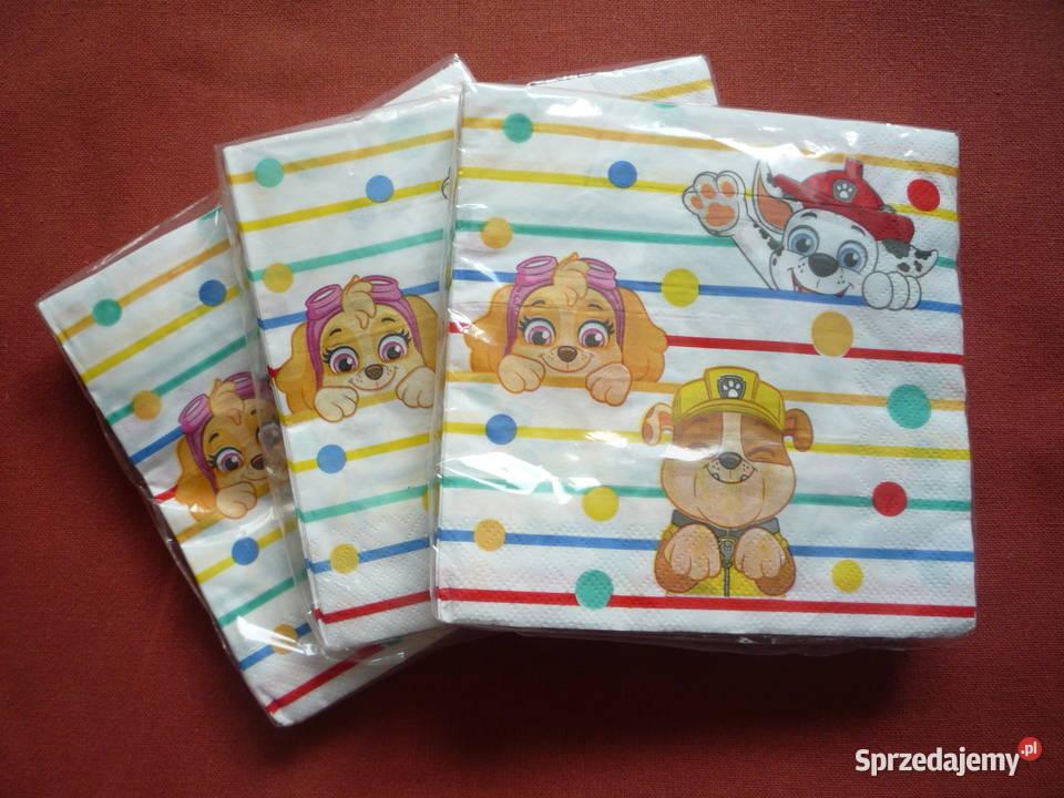 16 Serwetki Papierowe Psi Patrol Szczecin