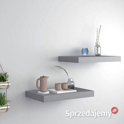 vidaXL Półki ścienne 2 szare 40x23x38 MDF323848 Warszawa
