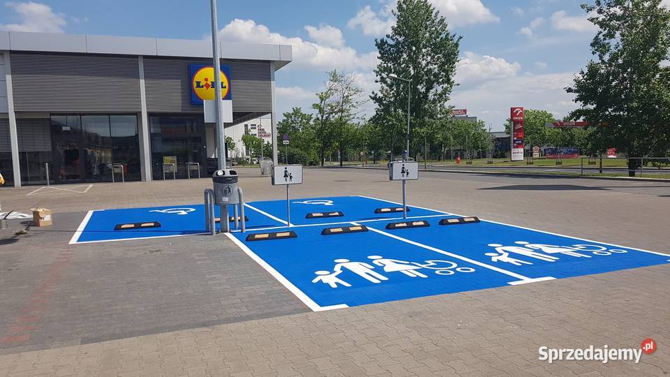 Oznakowanie poziome malowanie linii w magazynie Poznań