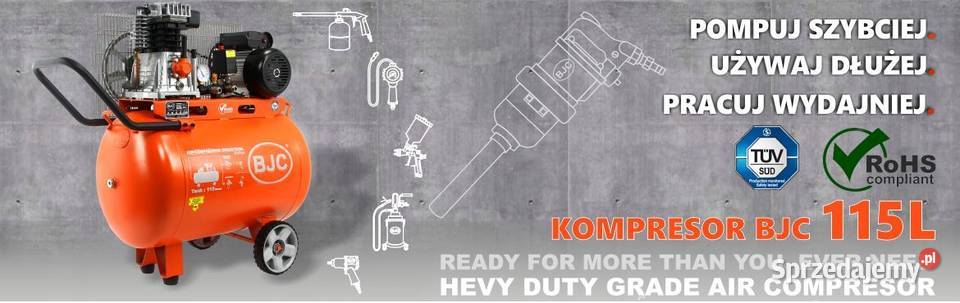 KOMPRESOR OLEJOWY 115L SPRĘŻARKA POWIETRZA BJC 2