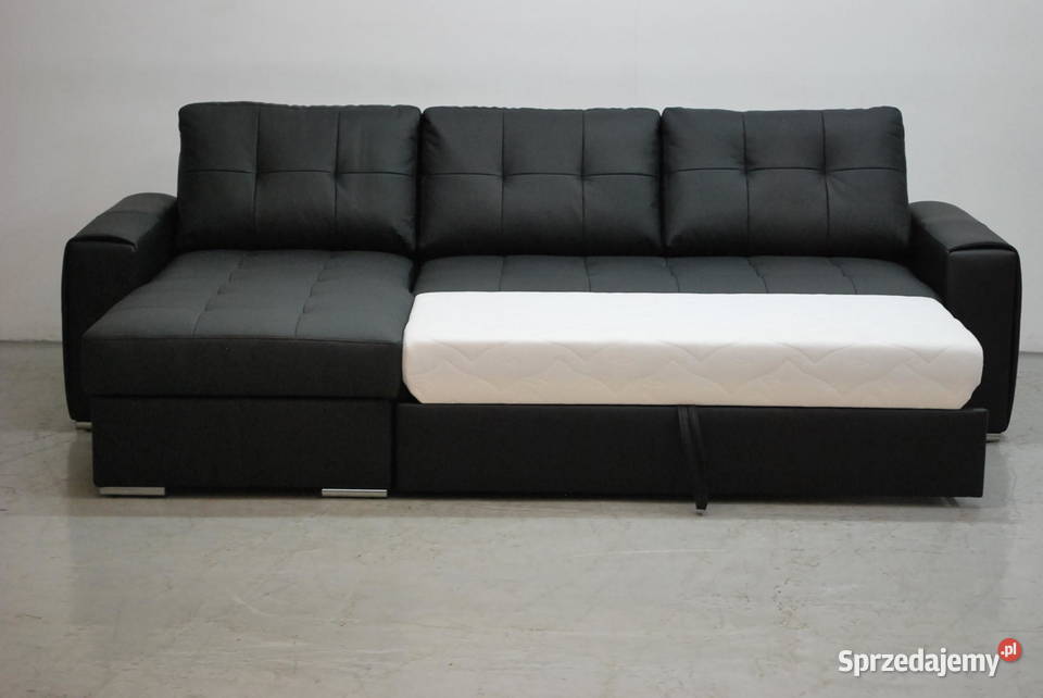 czarna SKÓRA NATURALNA NAROŻNIK Z FSPANIA 6605