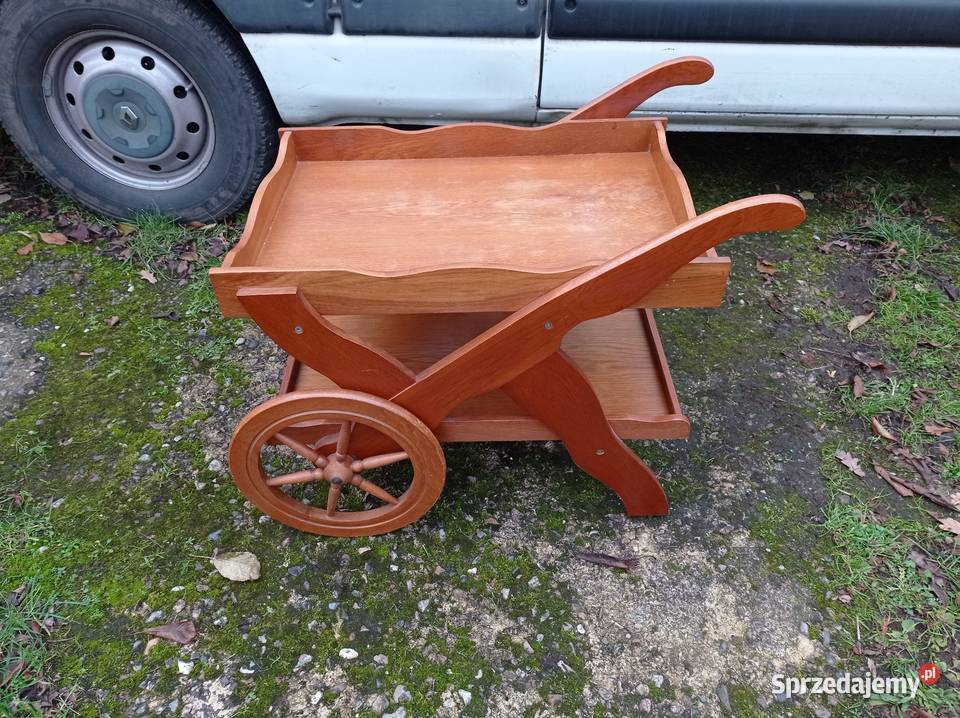 Ława dębowa wózek barowy dębowy Lubycza Królewska