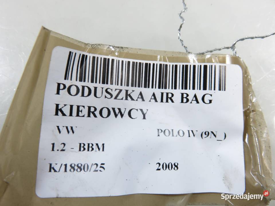 PODUSZKA KIEROWCY VW POLO 9N 6Q0880201AC