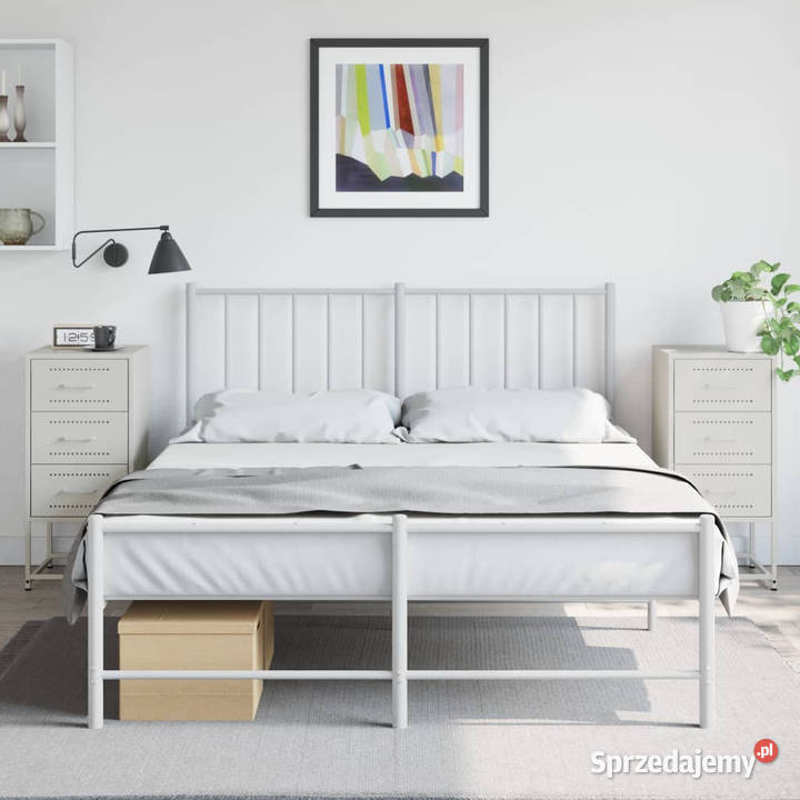 Szafki nocne 2 białe 36x39x78 stal WM846589 Warszawa sprzedam