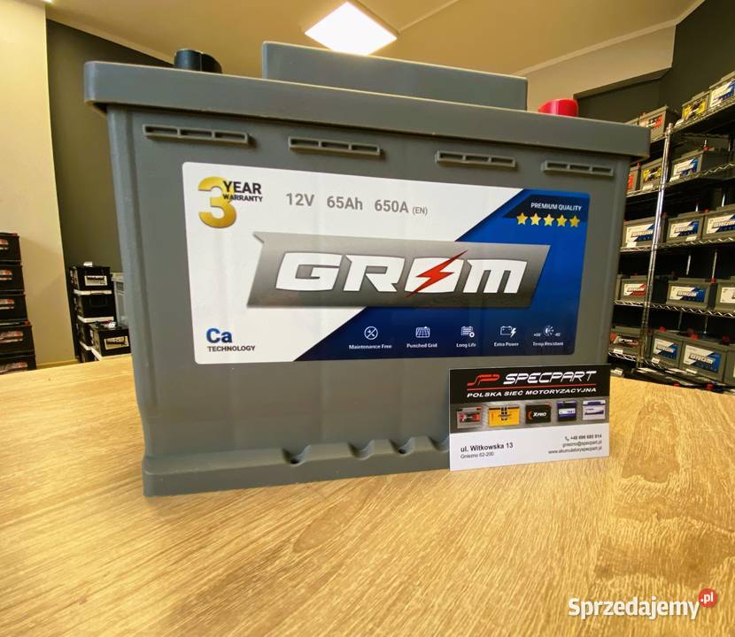 NOWY Akumulator GROM Premium 65Ah 650A EN DTR Gniezno