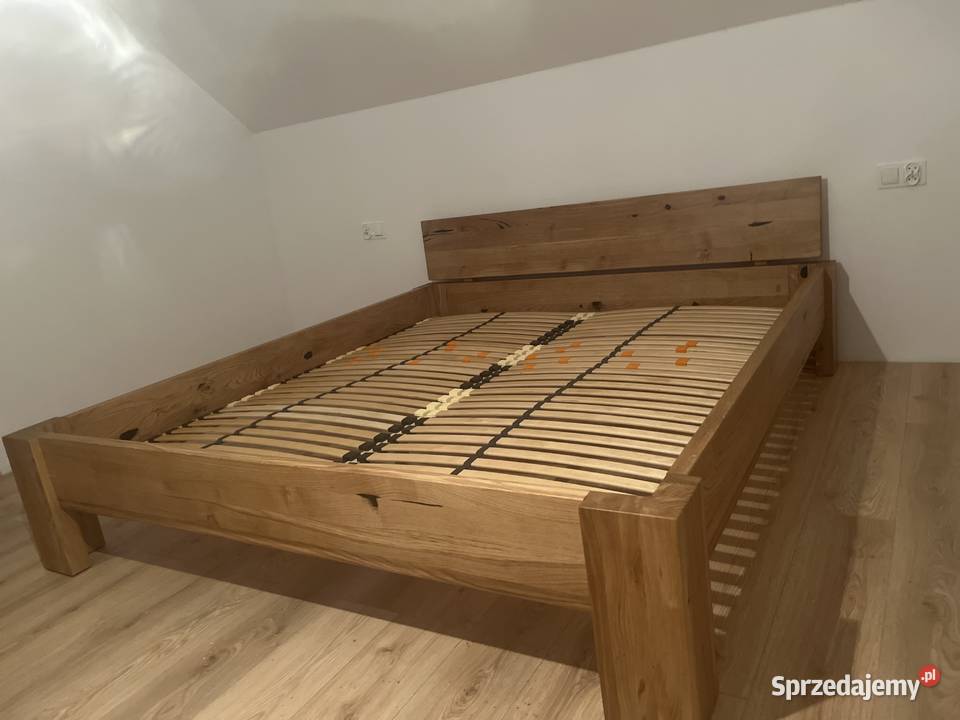 Łóżko dębowe lite solidne 180cm Ropczyce