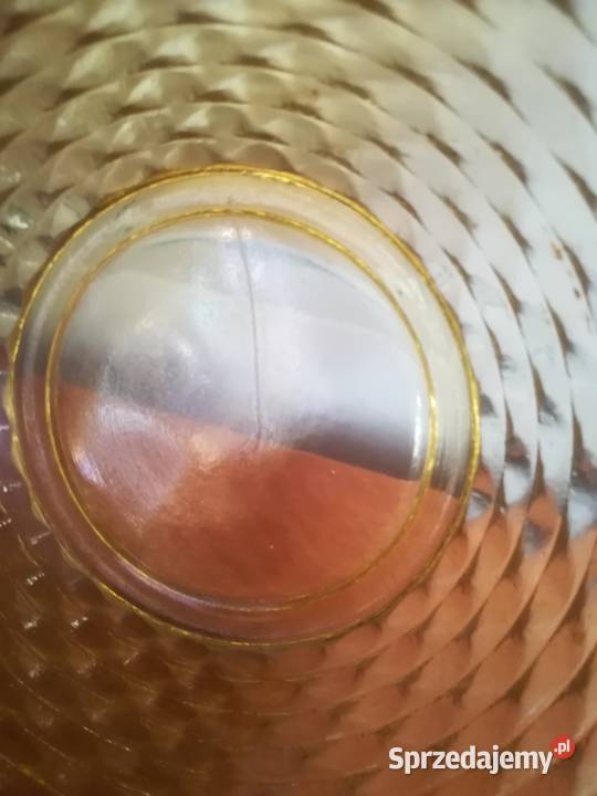 4 sztuki misa salaterka z miodowego szkła huta Kąty Wrocławskie