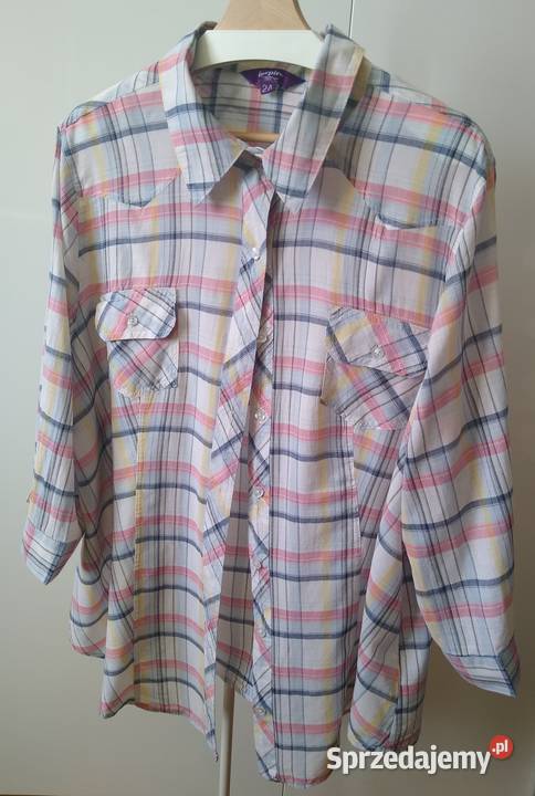 Koszula w kolorową kratkę rozmiar 24 Inspire Bluzki i koszule