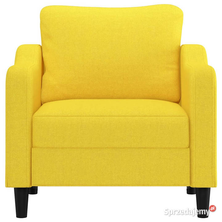 Fotel jasnożółty 60 obity tkaniną WM359348