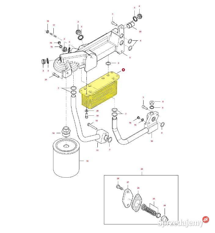 Chłodnica oleju Fendt Massey Ferguson V837084028 sprzedam