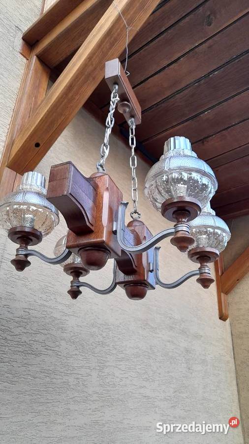 Lampa sufitowa żyrandol stylowy na belce na Garwolin